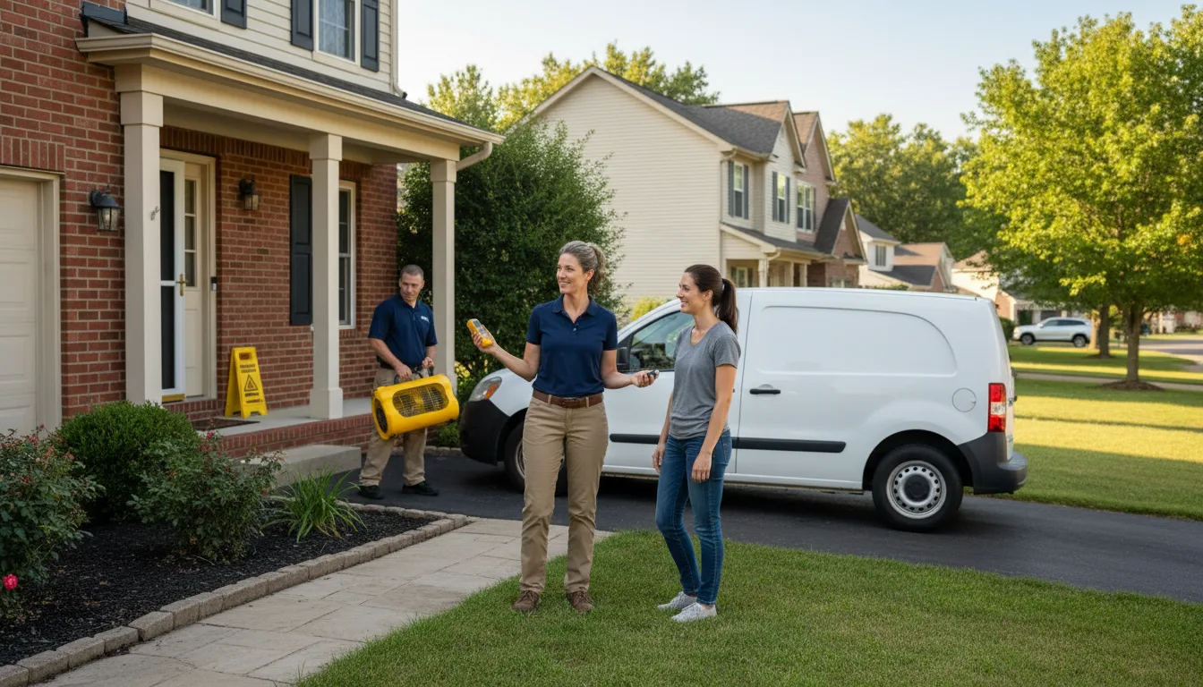 Residential water damage restoration in Chunky, MS